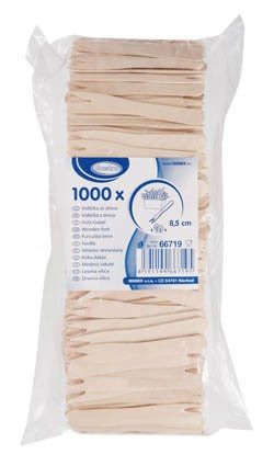 Furculiță din lemn pentru cartofi prăjiți 8,5 cm 1000 buc