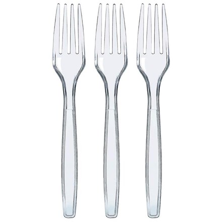 Furculiță reutilizabilă PS 18 cm transparentă 100 buc