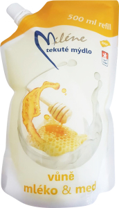 Săpun lichid Miléne Milk and Honey, rezervă, 500 ml