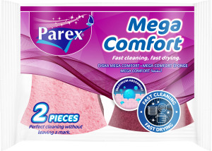 Bureți de curățat pentru mașina de spălat vase PAREX MEGA COMFORT cu protecție pentru unghii, 2 bucăți