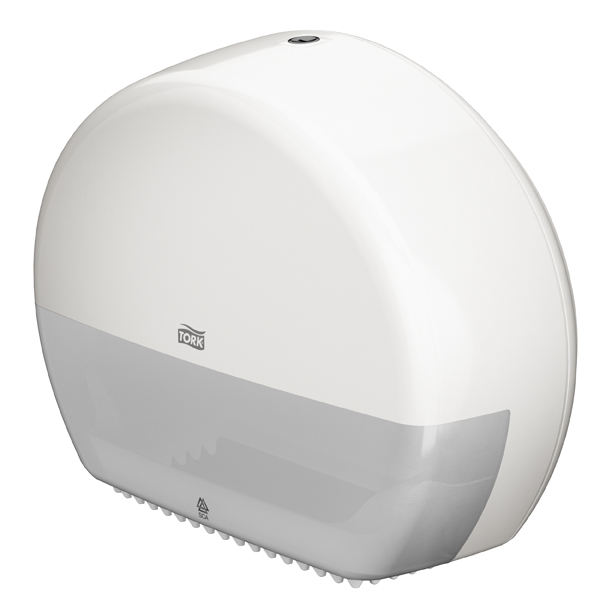 Dispenser de hârtie igienică mini Jumbo T-Box Mini TORK alb T2