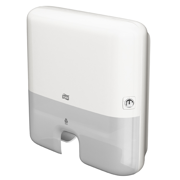 Dispenser de prosoape de hârtie pliate TORK Xpress Box Mini alb H2