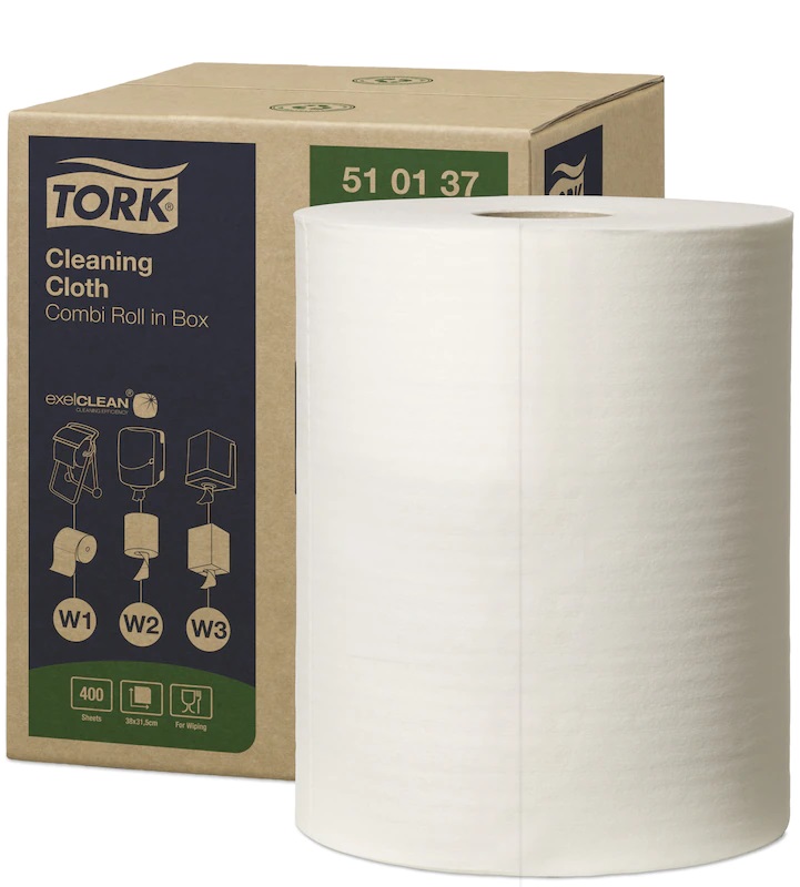 Material nețesut Tork Premium 510 rolă mică albă - 1 buc.