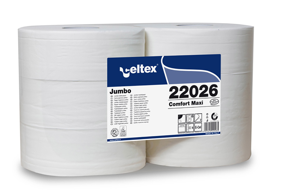 Hârtie igienică Jumbo rolă CELTEX Comfort 2 straturi - 6 bucăți