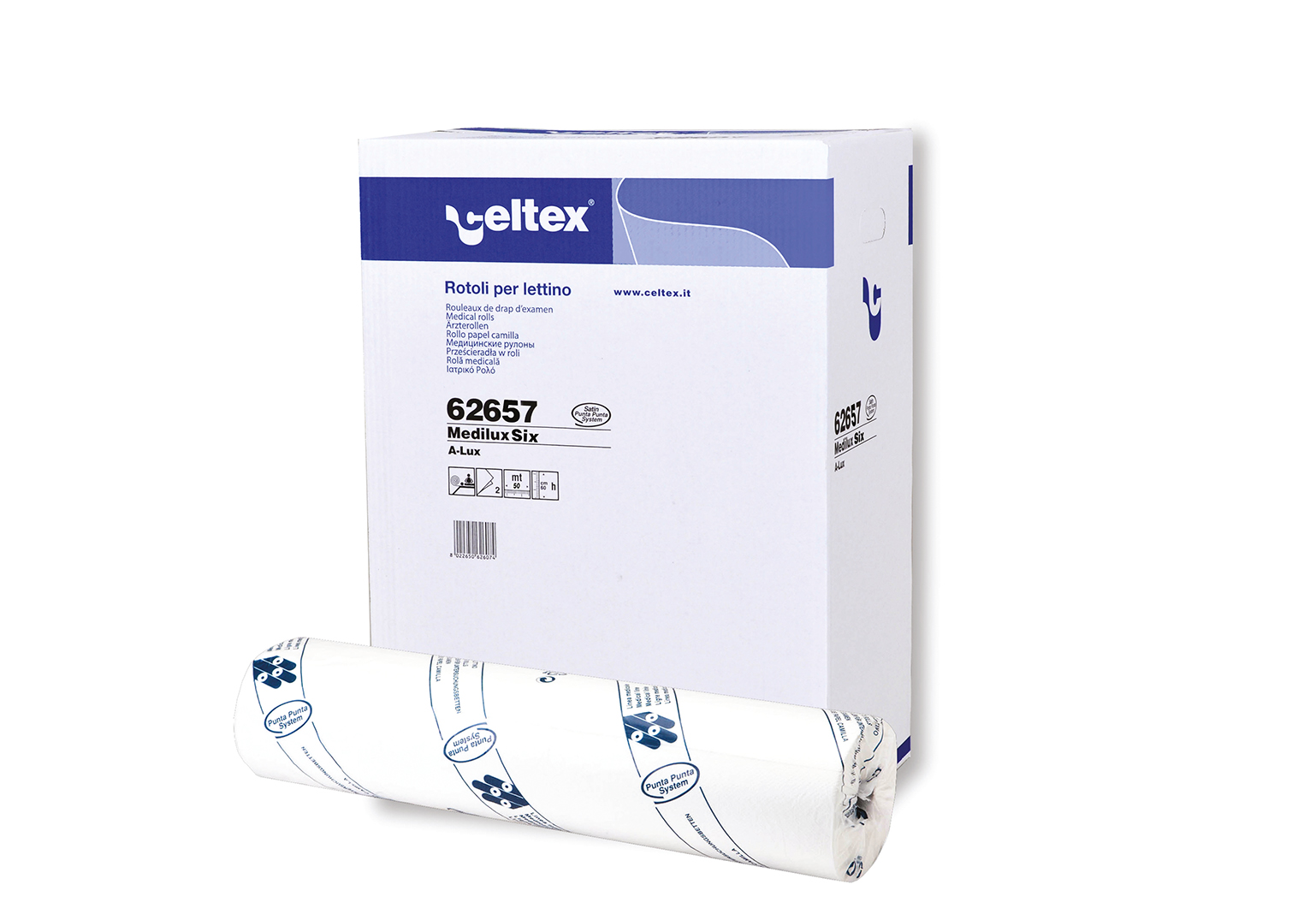 Covorașe pentru pat de examinare CELTEX Medilux, lățime 60 cm, 2 straturi, 50 m - 9 bucăți