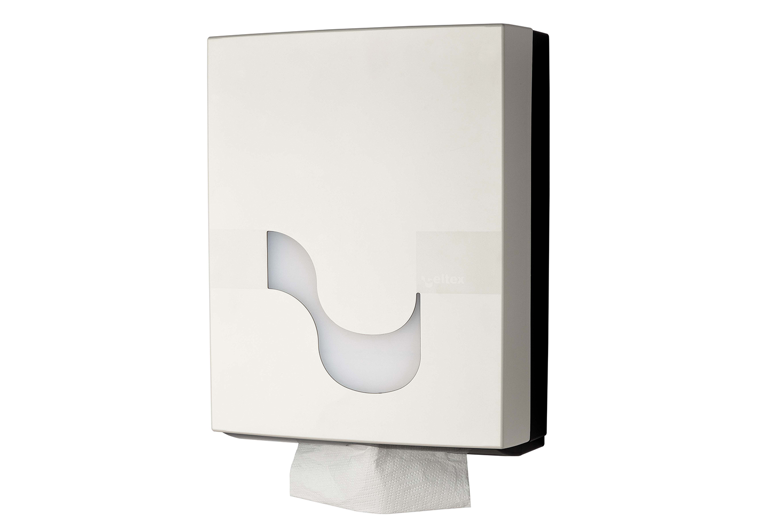 Dispenser de prosoape de hârtie pliate Celtex, alb