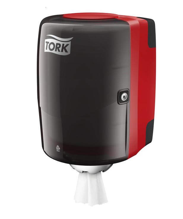 Dispenser de prosoape de hârtie M-Box TORK roșu-negru M2