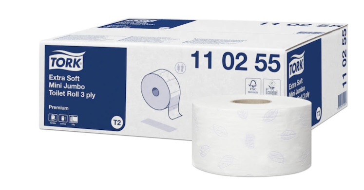 Hârtie igienică în rolă Mini Jumbo TORK PREMIUM Extra Soft 3 straturi T2 - 12 buc.