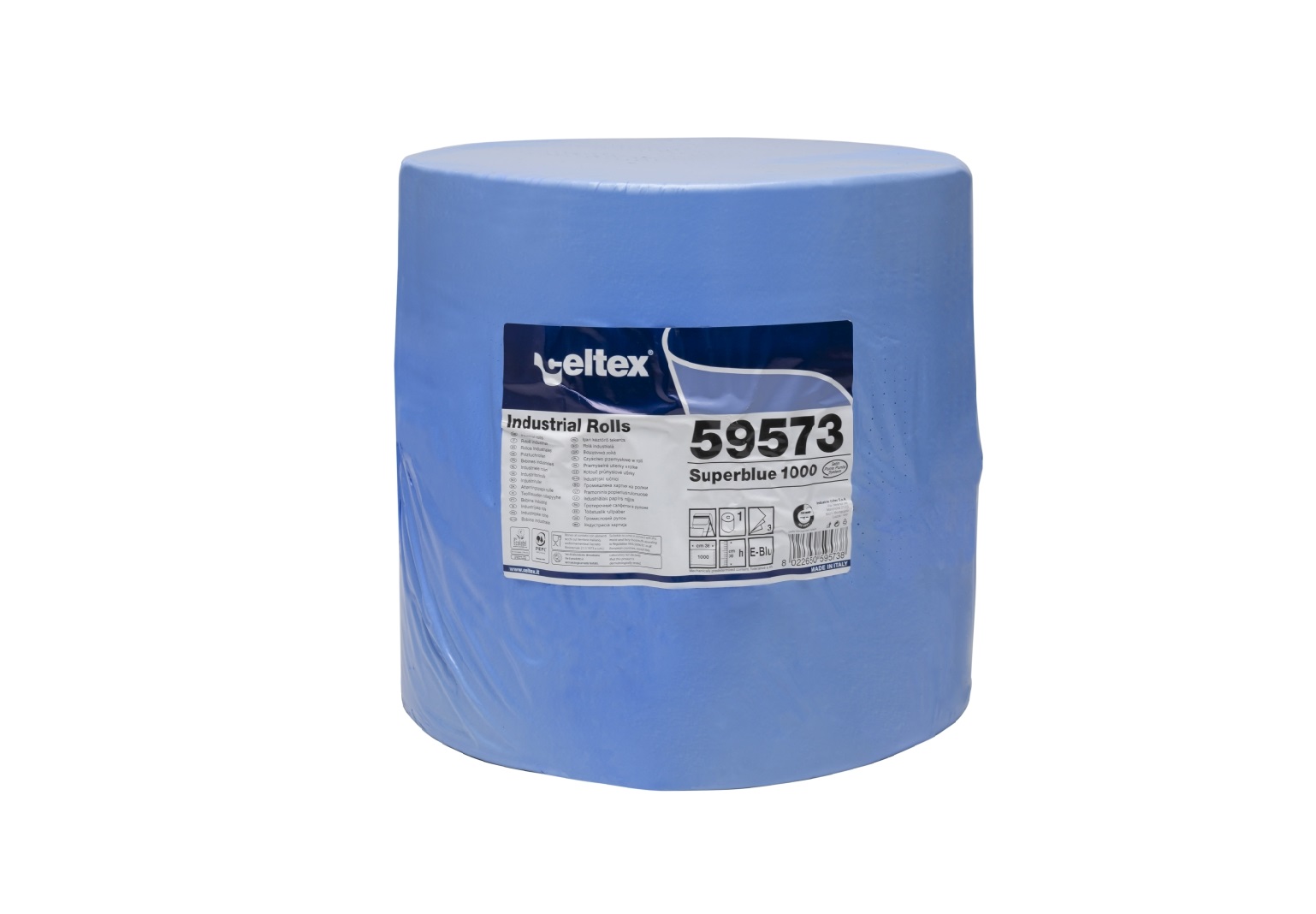 Prosop de hârtie industrial CELTEX SuperBlue 1000, lățime 36cm, 3 straturi - 1 buc.
