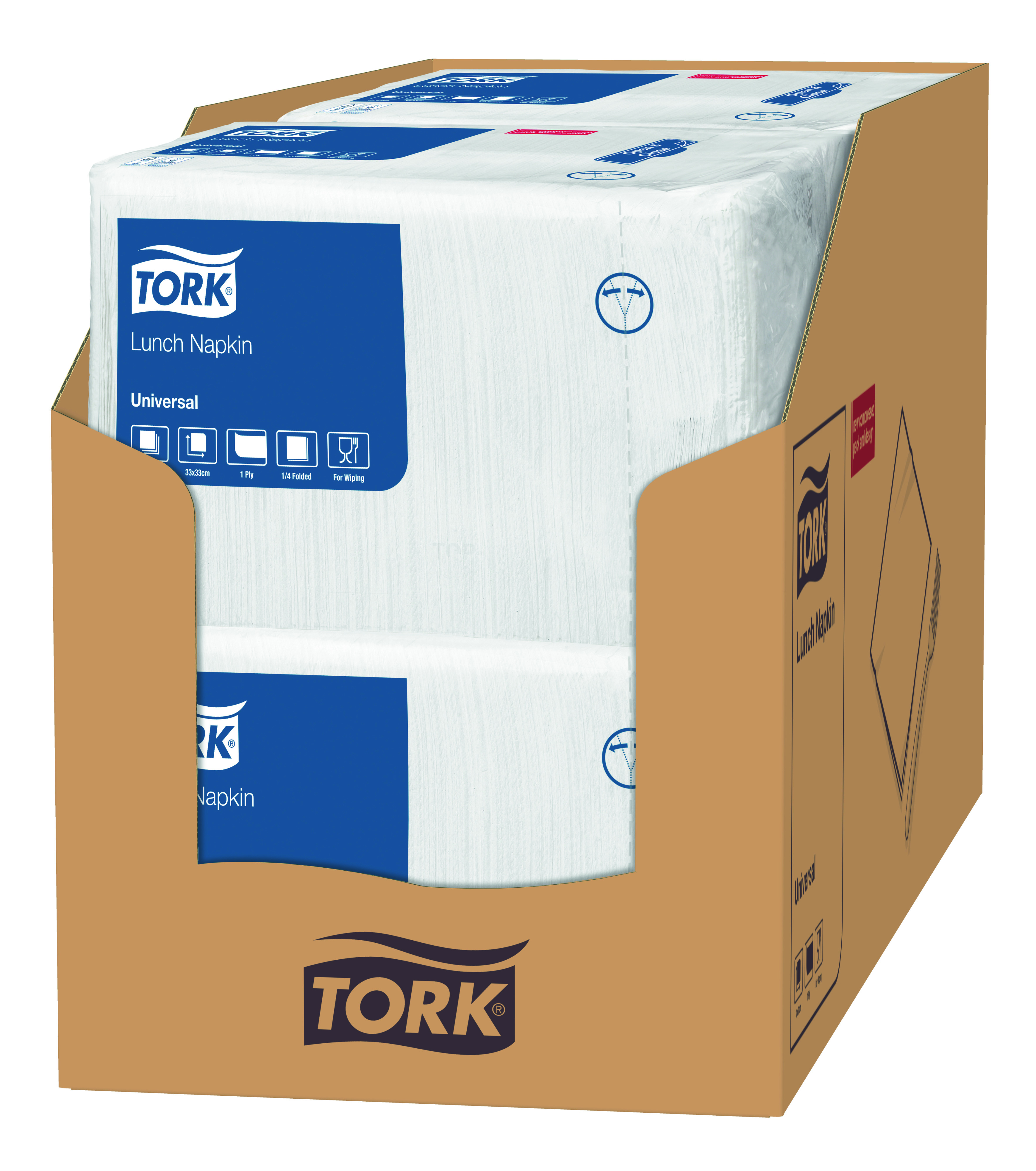 Șervețele de hârtie TORK 1 strat 33x33cm albe - 500 buc