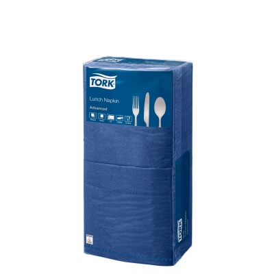 Șervețele de hârtie TORK cu 2 straturi 33x33cm albastru închis - 200 buc