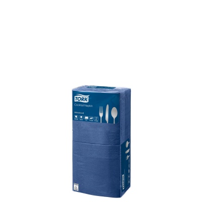 Șervețele de hârtie TORK cu 2 straturi 24x24cm albastru închis - 200 buc
