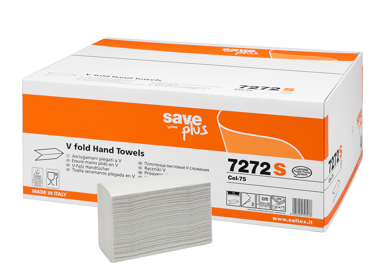 Prosoape de hârtie pliate CELTEX S-Plus V Time 3000 buc, 2 straturi - 1 buc