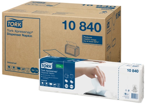 Șervețele de hârtie TORK 1 strat 21,6x33 albe pentru dozator N4 - 1 pachet