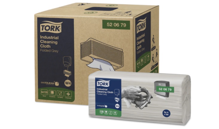 Material nețesut Tork Premium 520 Top Pak gri W4 NOU - 120 buc