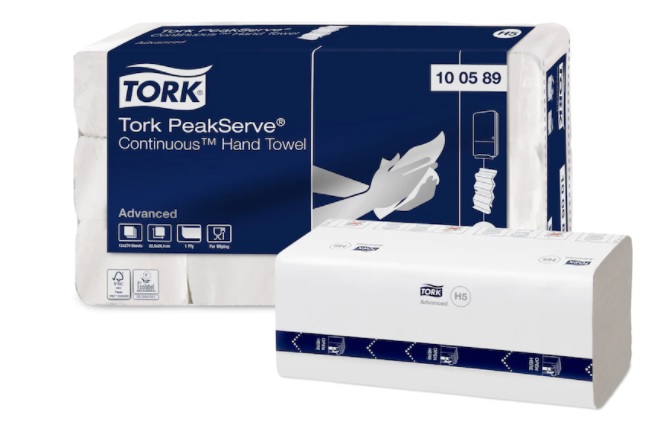 Prosoape de hârtie TORK PeakServe® ADVANCED, alb, H5, 3240 buc - 1 rolă