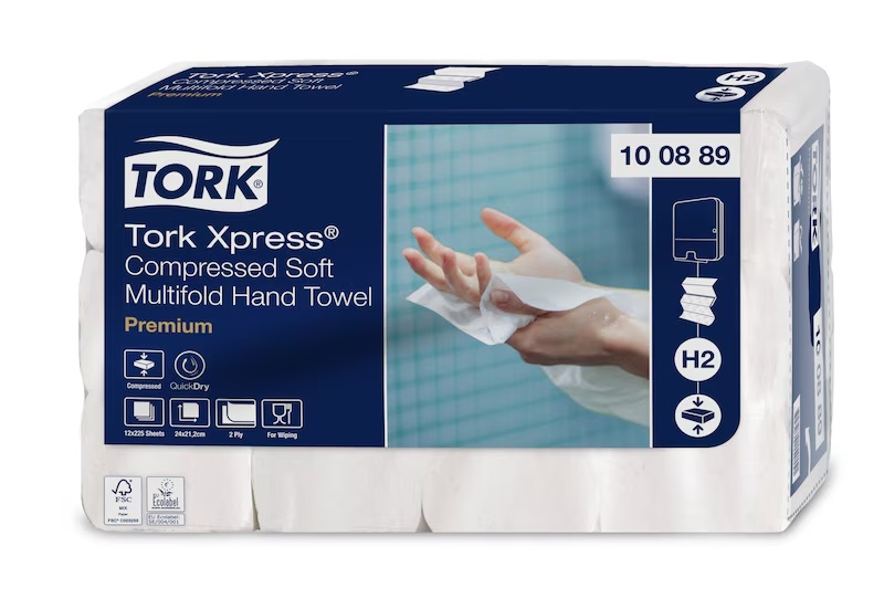 Prosoape de hârtie pliate TORK Xpress PREMIUM Soft alb H2 2700 buc - 1 pachet