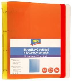 Dosar ARO cu 4 inele A4, mix de 3 bucăți