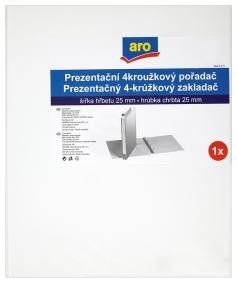 Dosar de prezentare aro cu 4 inele A4 25 mm alb 1 buc.