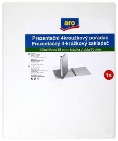 Dosar de prezentare aro cu 4 inele A4 35 mm alb 1 buc.