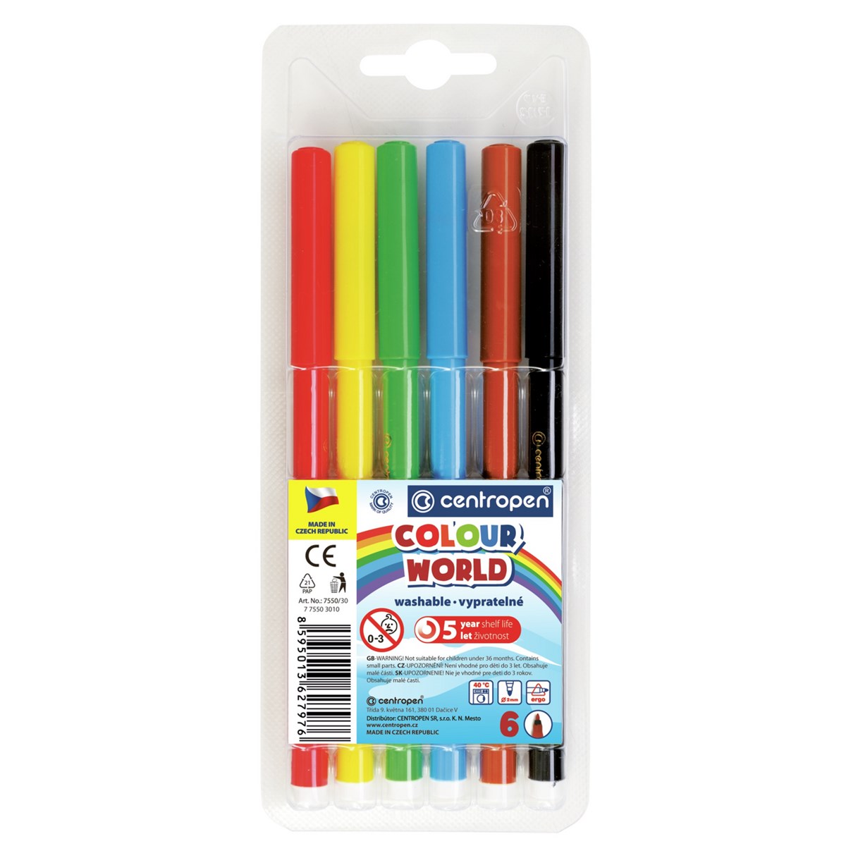 Centropen Markere 7550 6 buc.