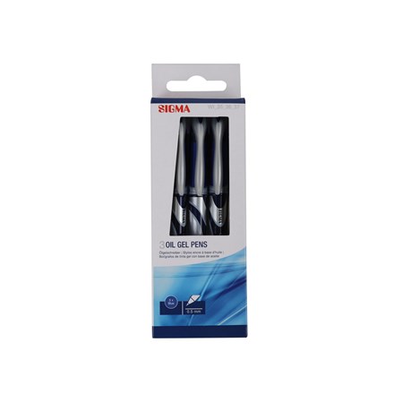 Pix gel SIGMA 0,5 mm albastru, 3 buc.