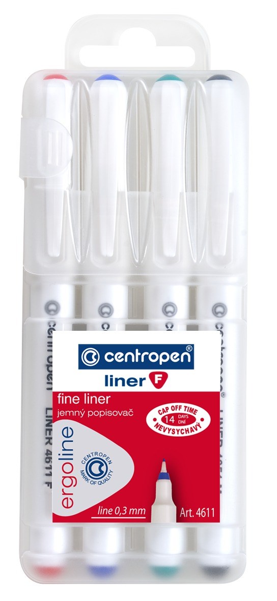 Centropen Pero Liner 4611 set de 4 bucăți