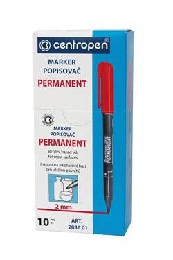 Marker permanent Centropen negru 2836 set de 10 bucăți