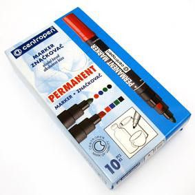 Marker permanent Centropen 8576 negru, set de 10 bucăți