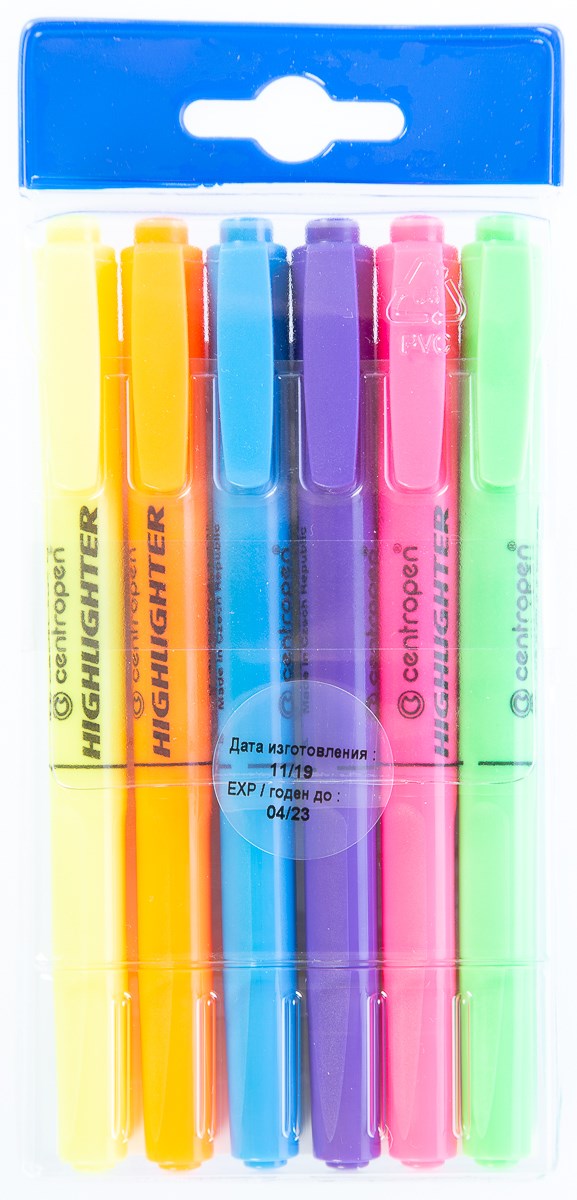 Centropen evidențiator 8722 mix 6 buc