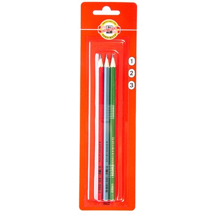 Creioane grafice KOH-I-NOOR nr. 1, 2, 3, 3 buc.