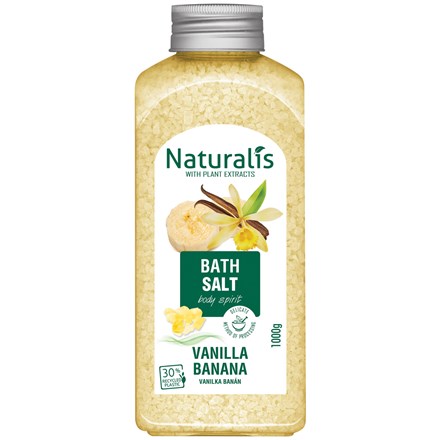 Sare de baie NATURALIS Vanilie și Banană 1 kg