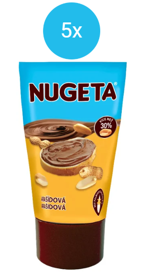 Tub de arahide Chocoland Nugeta fără ulei de palmier 5x35g