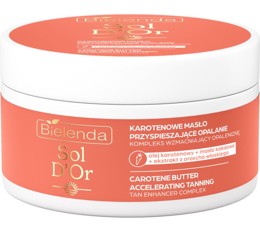 Unt de corp BIELENDA Sol dOr cu caroten pentru accelerarea bronzării, 200 ml