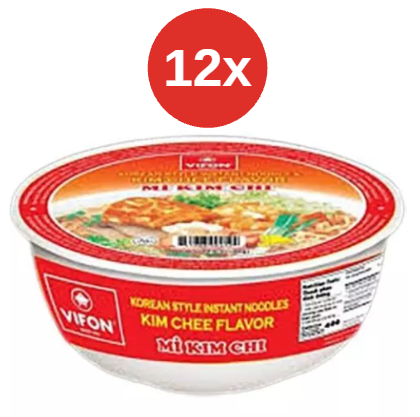 VIFON Supă de orez mixtă cu aromă de kimchi 12x85g (MY KIM CHI)