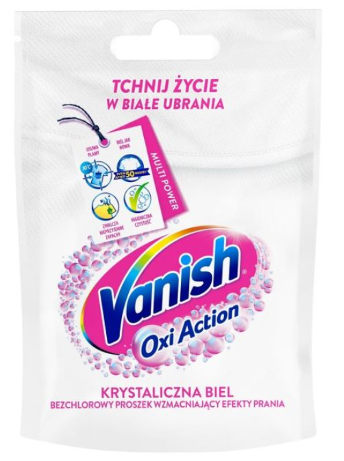 Soluție de îndepărtare a petelor Vanish Oxi Action, alb, 30 g