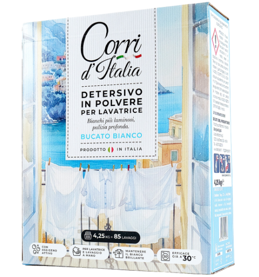 Pudră de spălat Corri dItalia 4,25kg Bucato Bianco 85PD