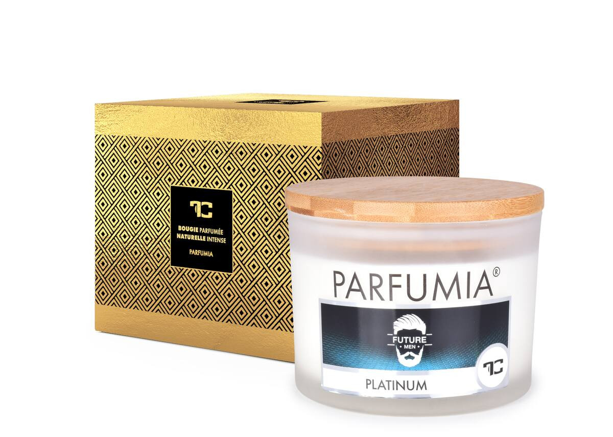Dedra PLATINUM | lumânare cu aromă de soia | 2 fitiluri | PARFUMIA® | 400 ml