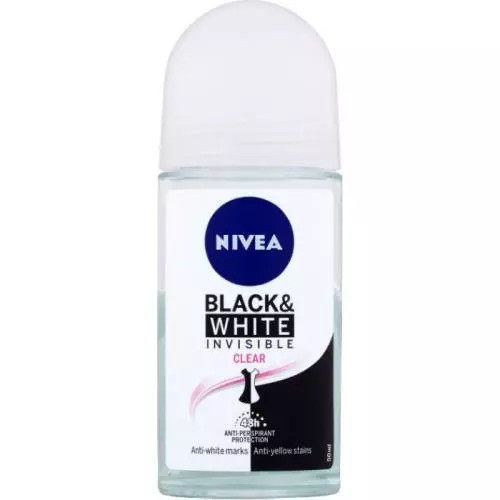 Roll-on invizibil Black & White, transparent, 48h, 50ml
