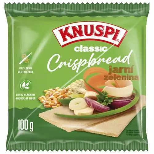 Turtă crocantă Knuspi cu legume de primăvară 100g