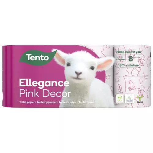 TENTO Această hârtie igienică Elegance 8 buc 3V roz Decor
