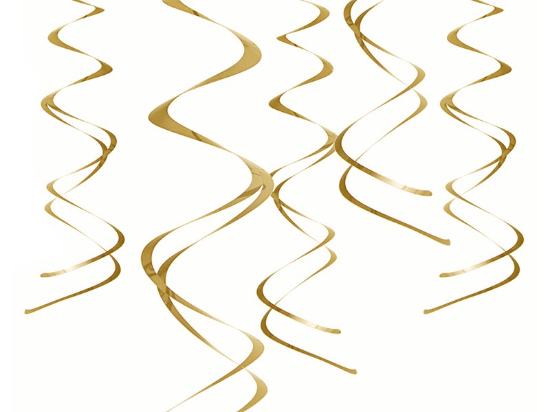 Dekorace Decorațiune suspendată 60 cm aurie 5 buc