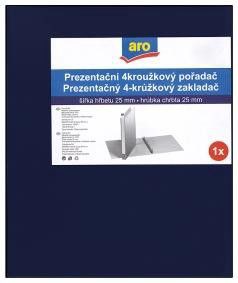 Dosar de prezentare aro cu 4 inele A4 25 mm albastru 1 buc.