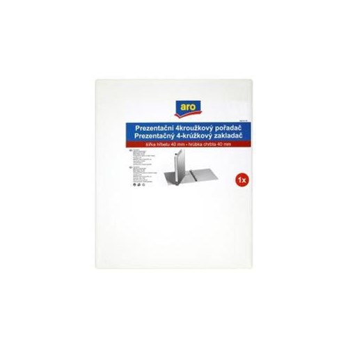 Aro Dosar de prezentare cu 4 inele A4 40 mm alb 1 buc.