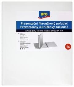 Dosar de prezentare aro cu 4 inele A4 50 mm alb 1 buc.
