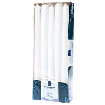 Lumânare METRO PROFESSIONAL 2 x 24 cm albă 10 buc