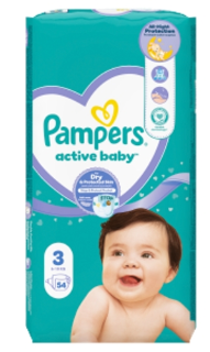 Pampers Active VPM S3 (54 buc/cutie) 6-10 kg