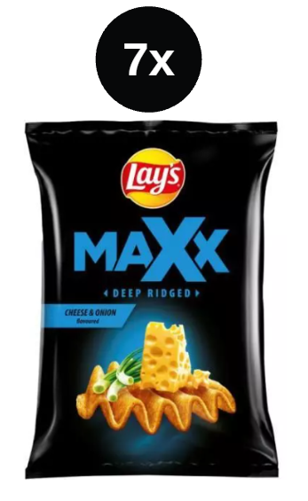 Lays maxx ceapă cu brânză 7x55g