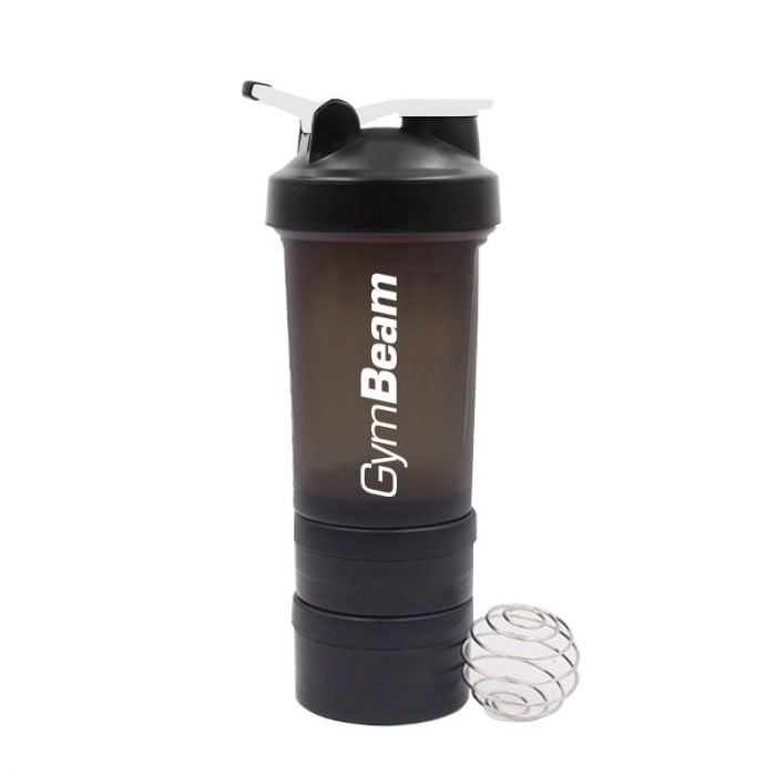Shaker multicomponent Blend Bottle Negru Alb - GymBeam