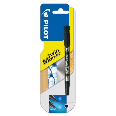 Marker dublu PILOT negru 1 buc.